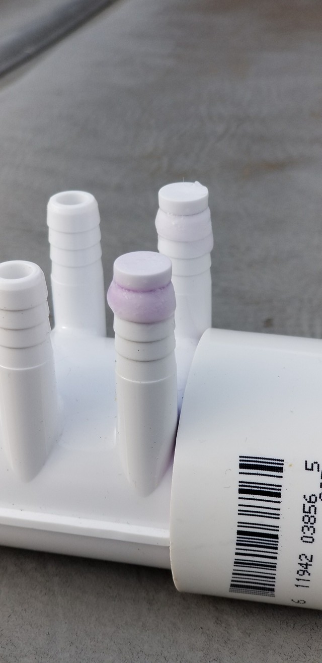 Replacement manifold with two unused ports capped