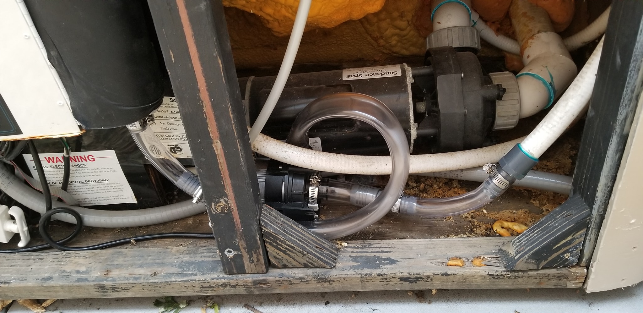 New circulation pump completely installed